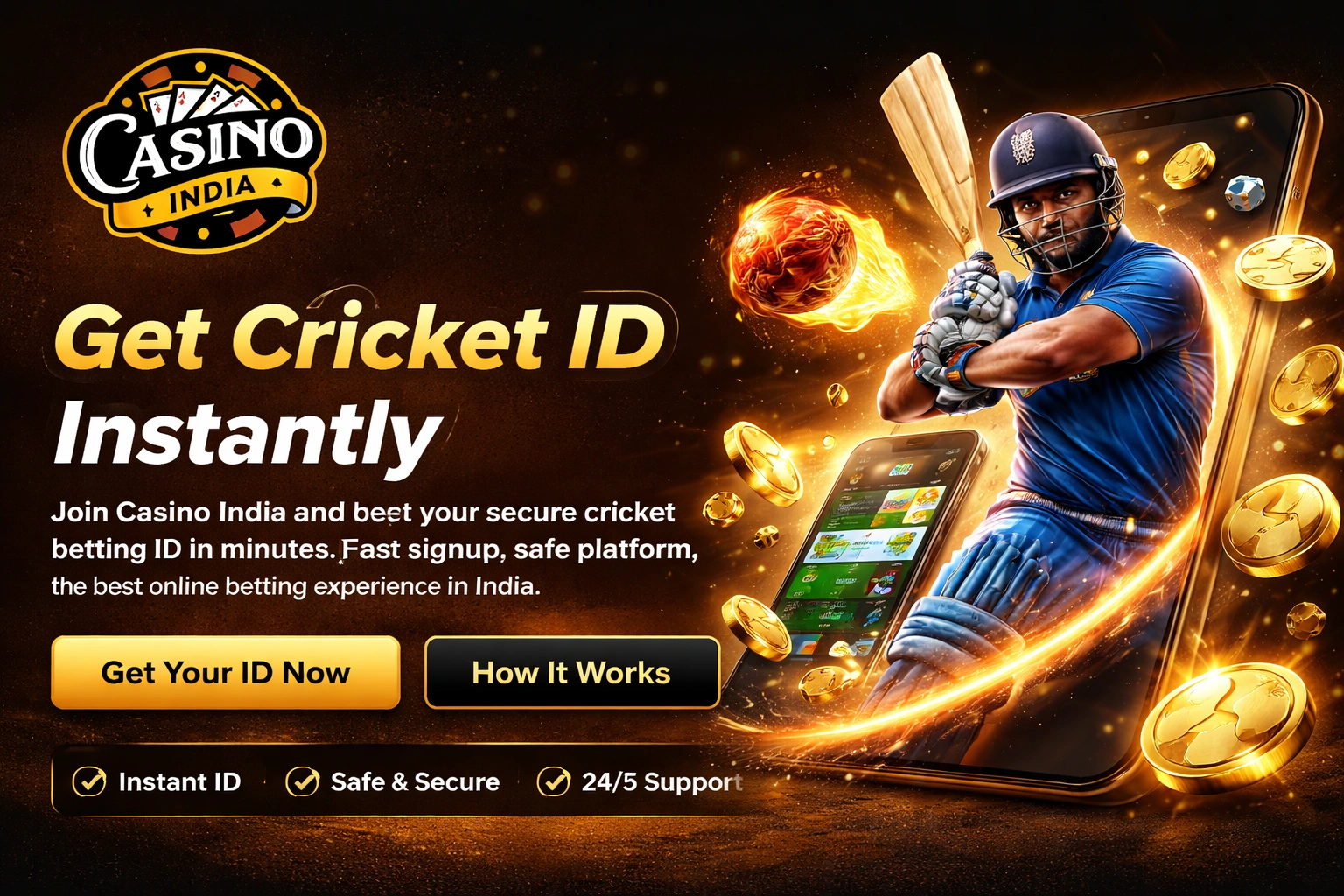 Get Cricket ID online India with Casino India