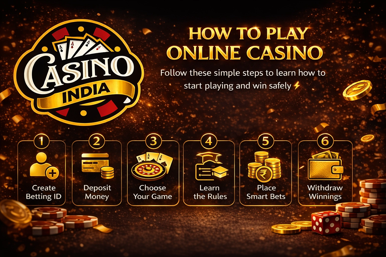 How to play online casino step by step guide India