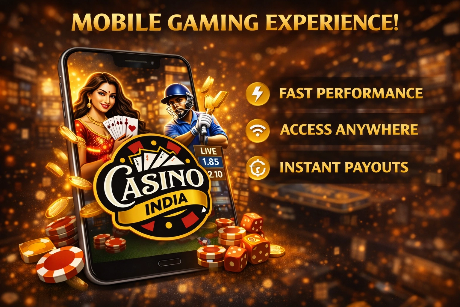 Mobile gaming experience online casino India with Casino India