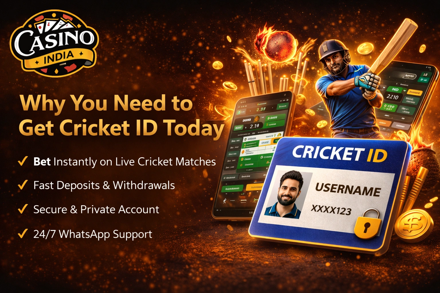 Why you need to get cricket ID today online betting India