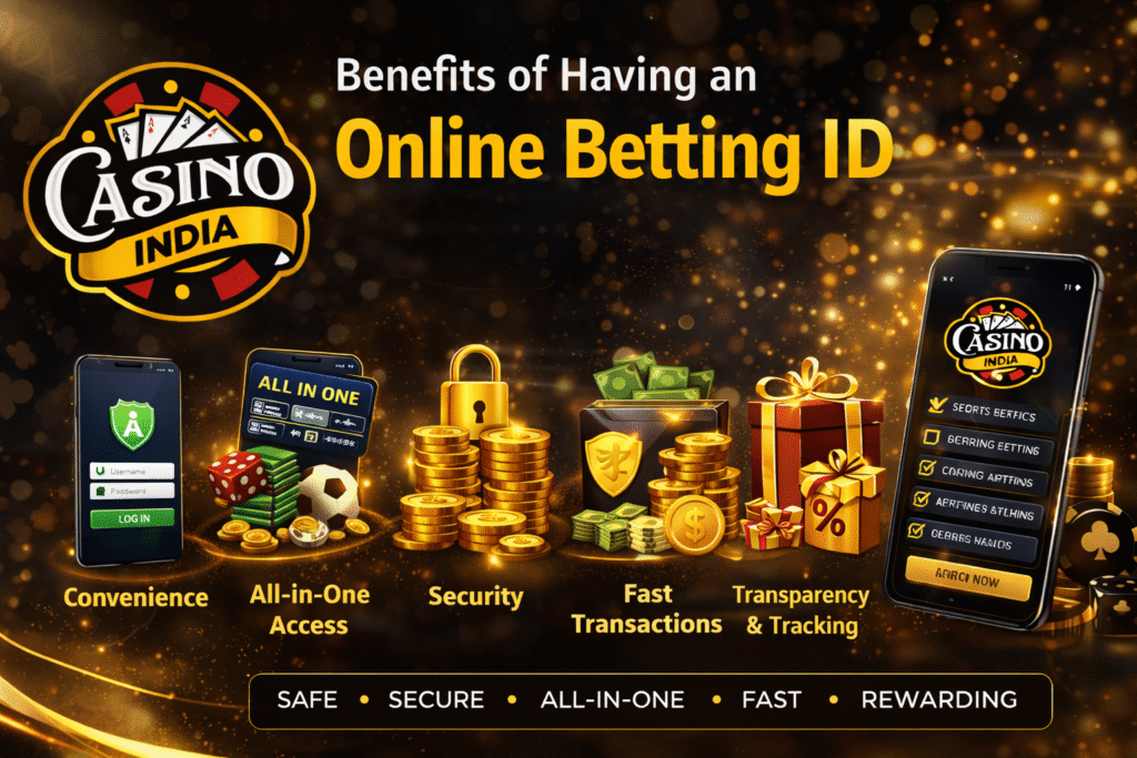 Benefits of online betting ID including security fast transactions bonuses casino India