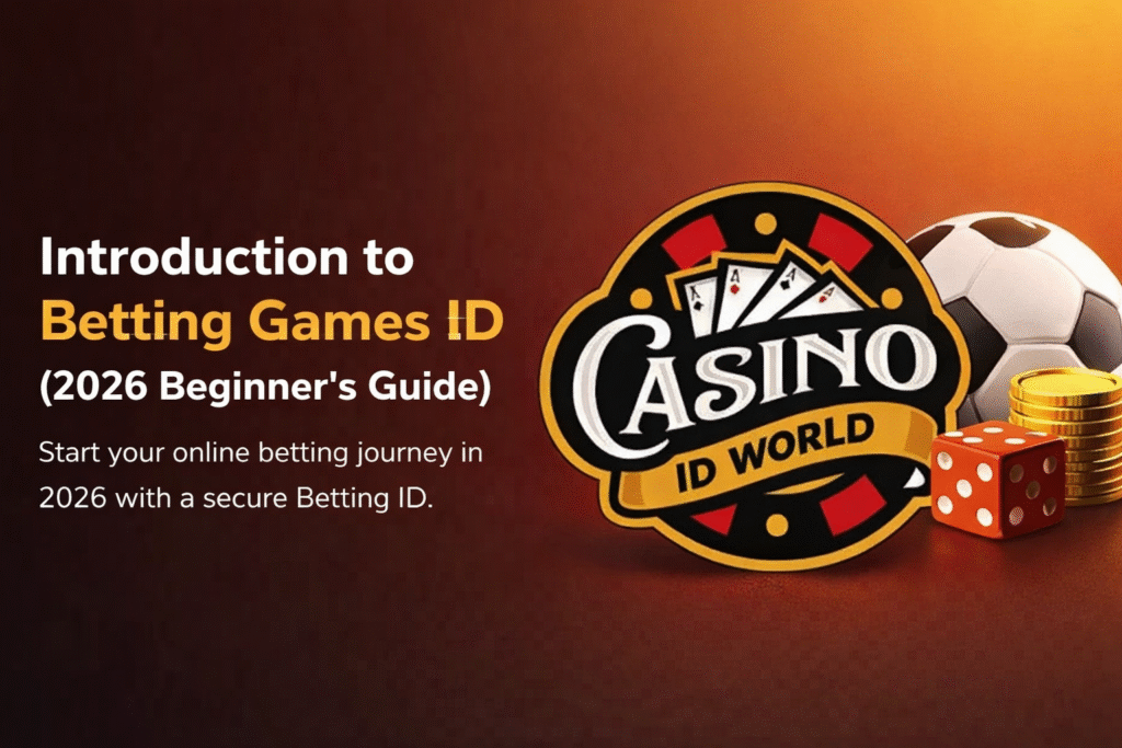 Betting Games ID 2026 banner with Casino ID World logo for online cricket and casino betting in India