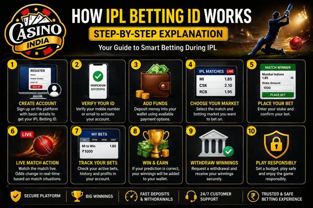 How IPL Betting ID Works Step by Step Guide with Casino India Logo