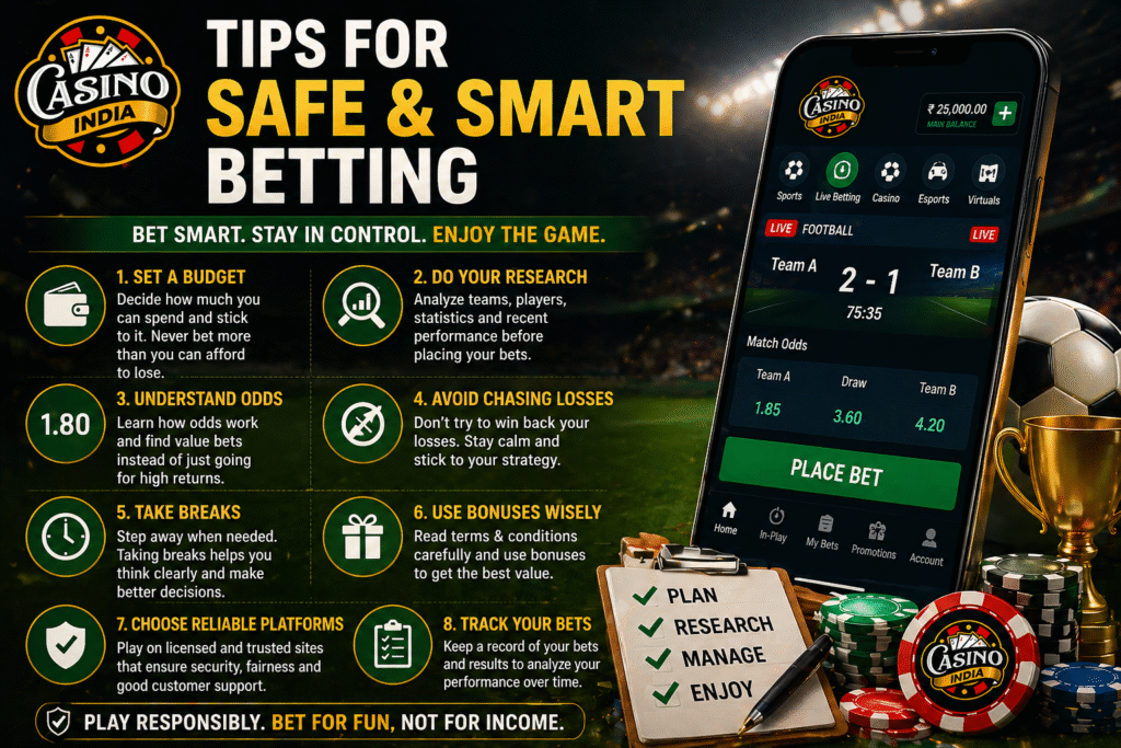 Safe betting tips with casino chips and mobile betting app