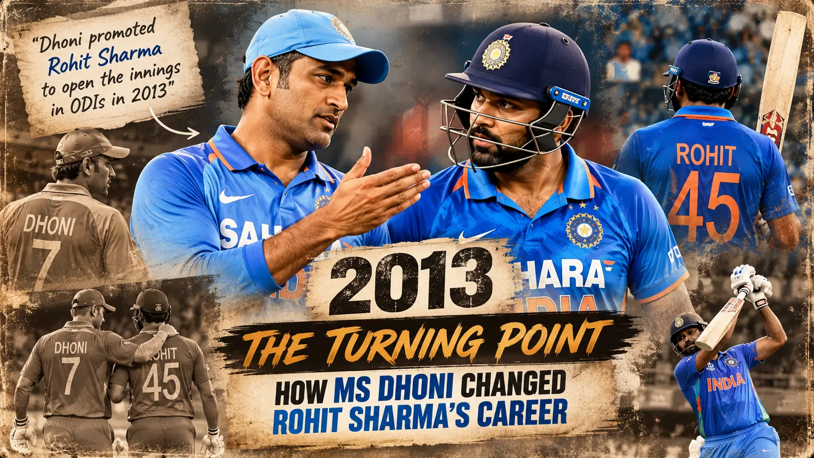 The 2013 Turning Point: How MS Dhoni Changed Rohit Sharma’s Career