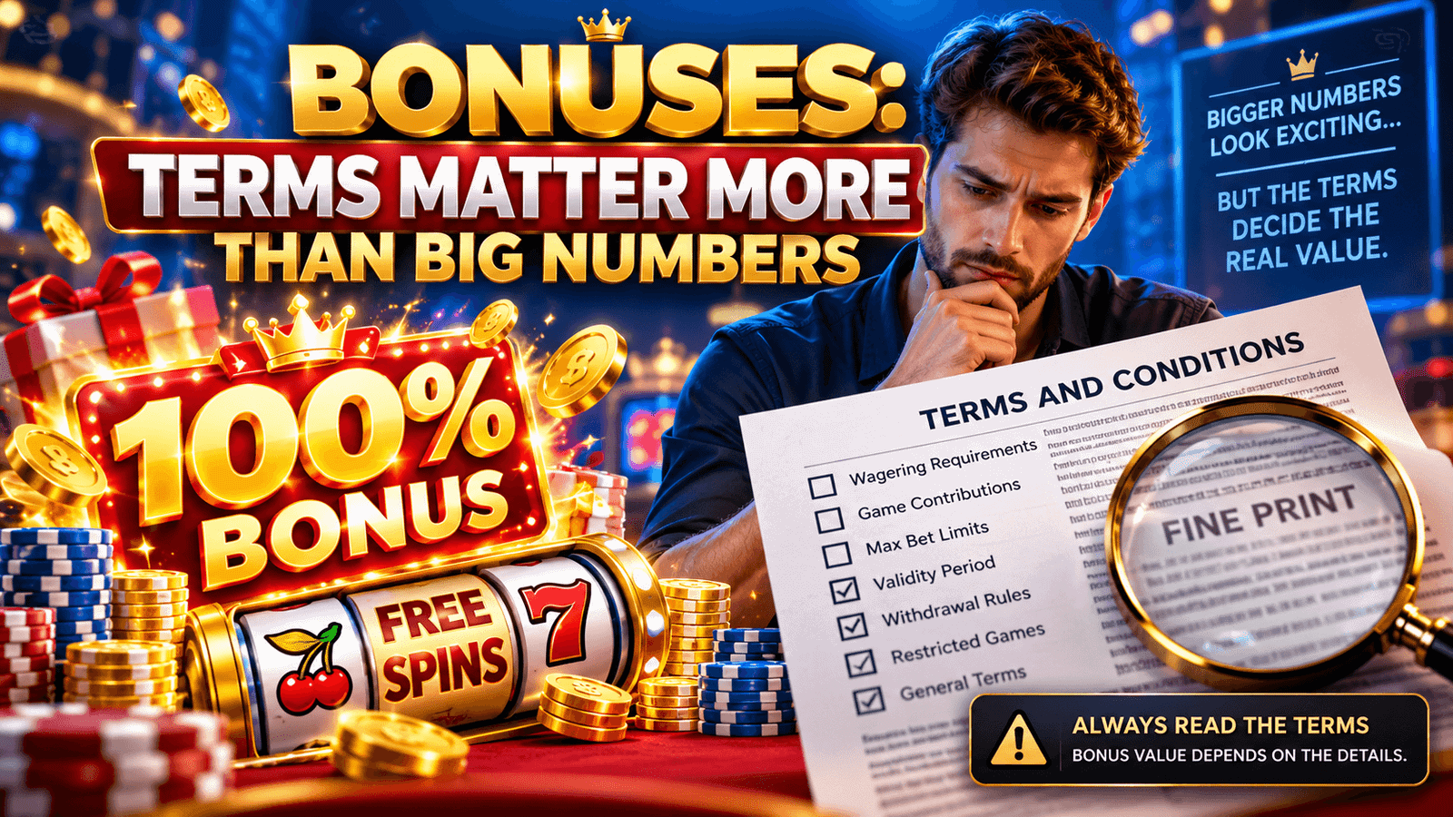 Bonuses Terms Matter More Than Big Numbers
