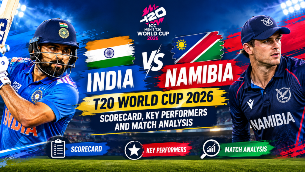 India vs Namibia, T20 World Cup 2026 Scorecard, Key Performers and Match Analysis