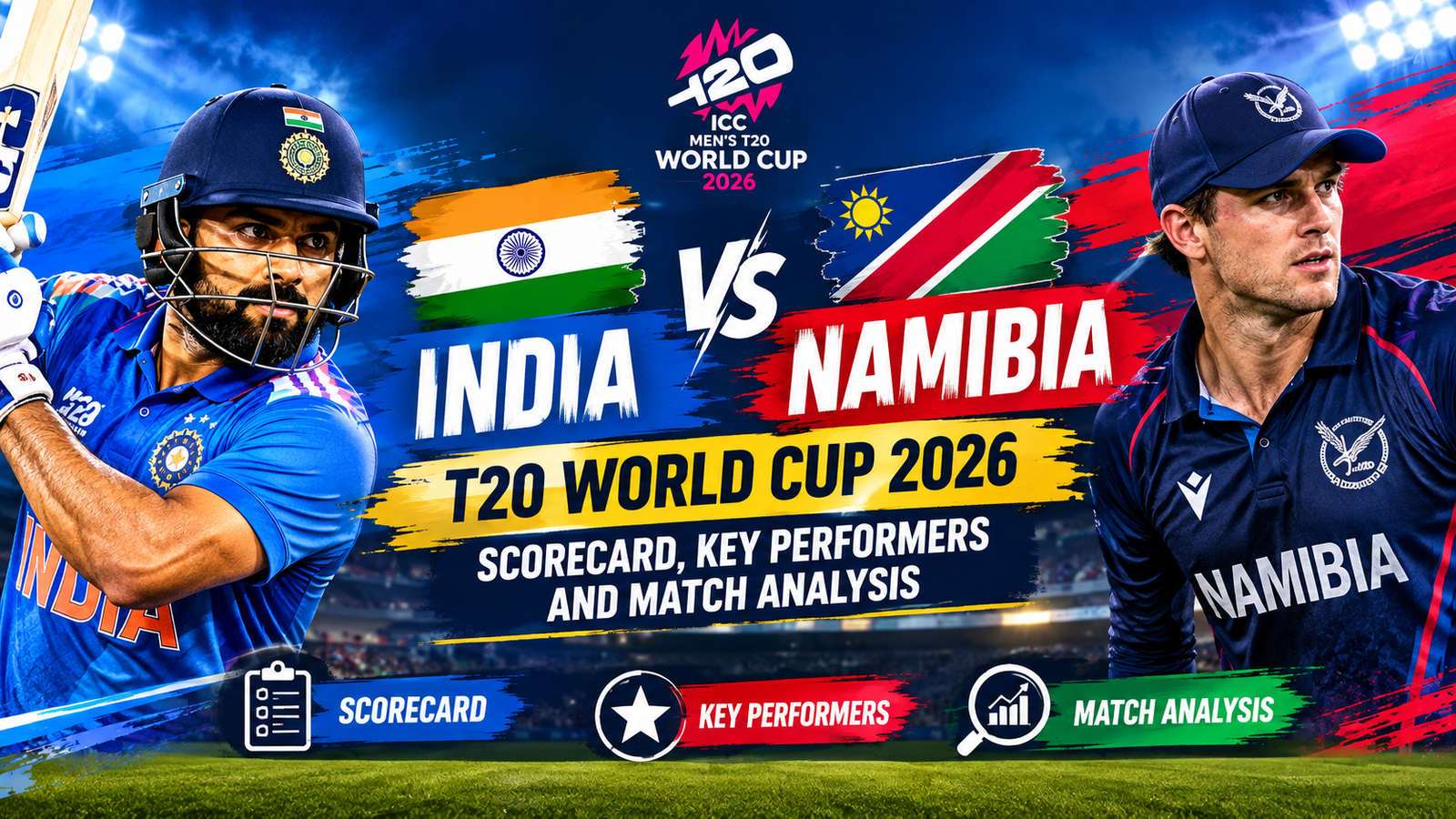 India vs Namibia, T20 World Cup 2026: Scorecard, Key Performers and Match Analysis