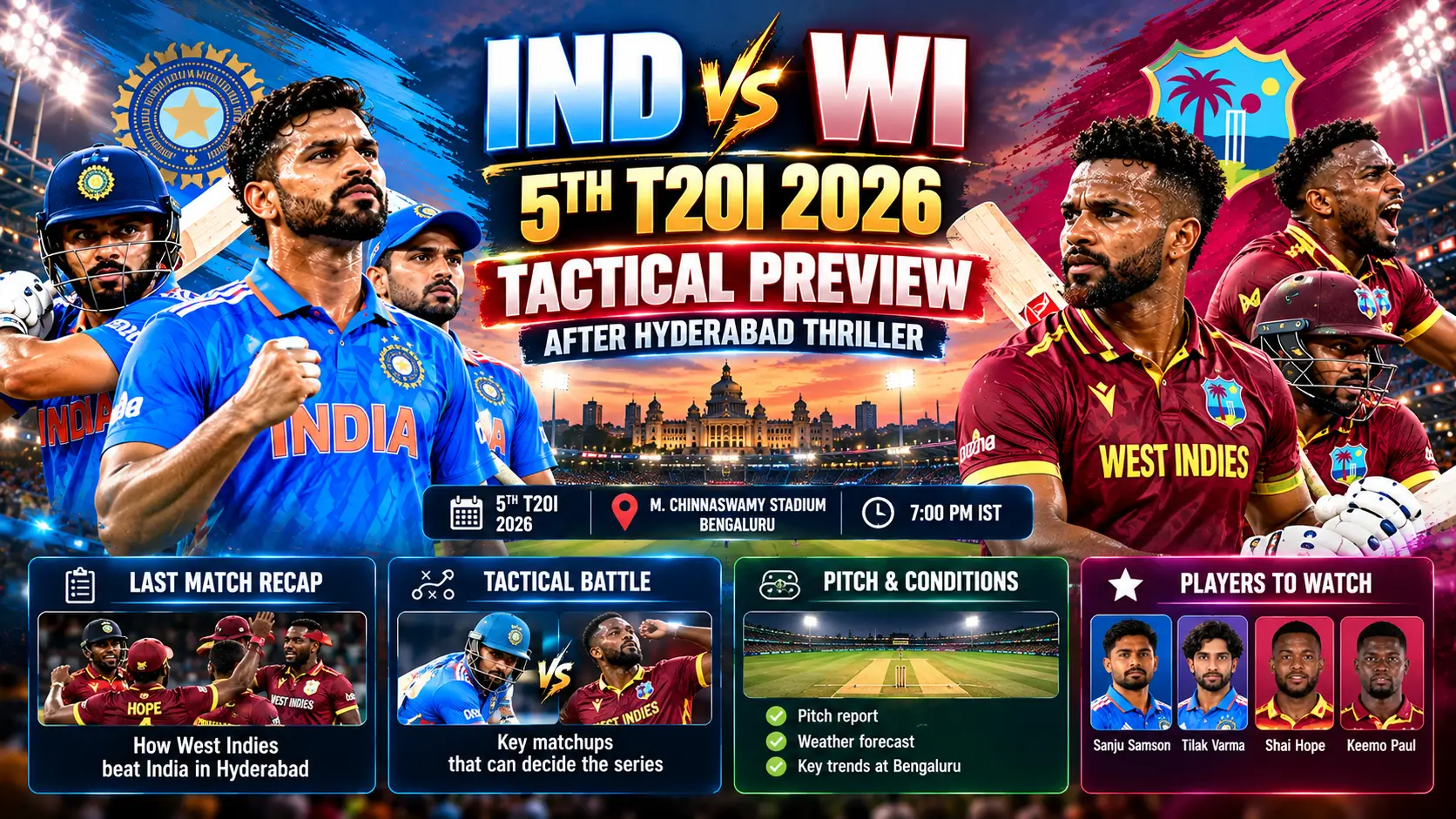 India vs West Indies 5th T20I 2026