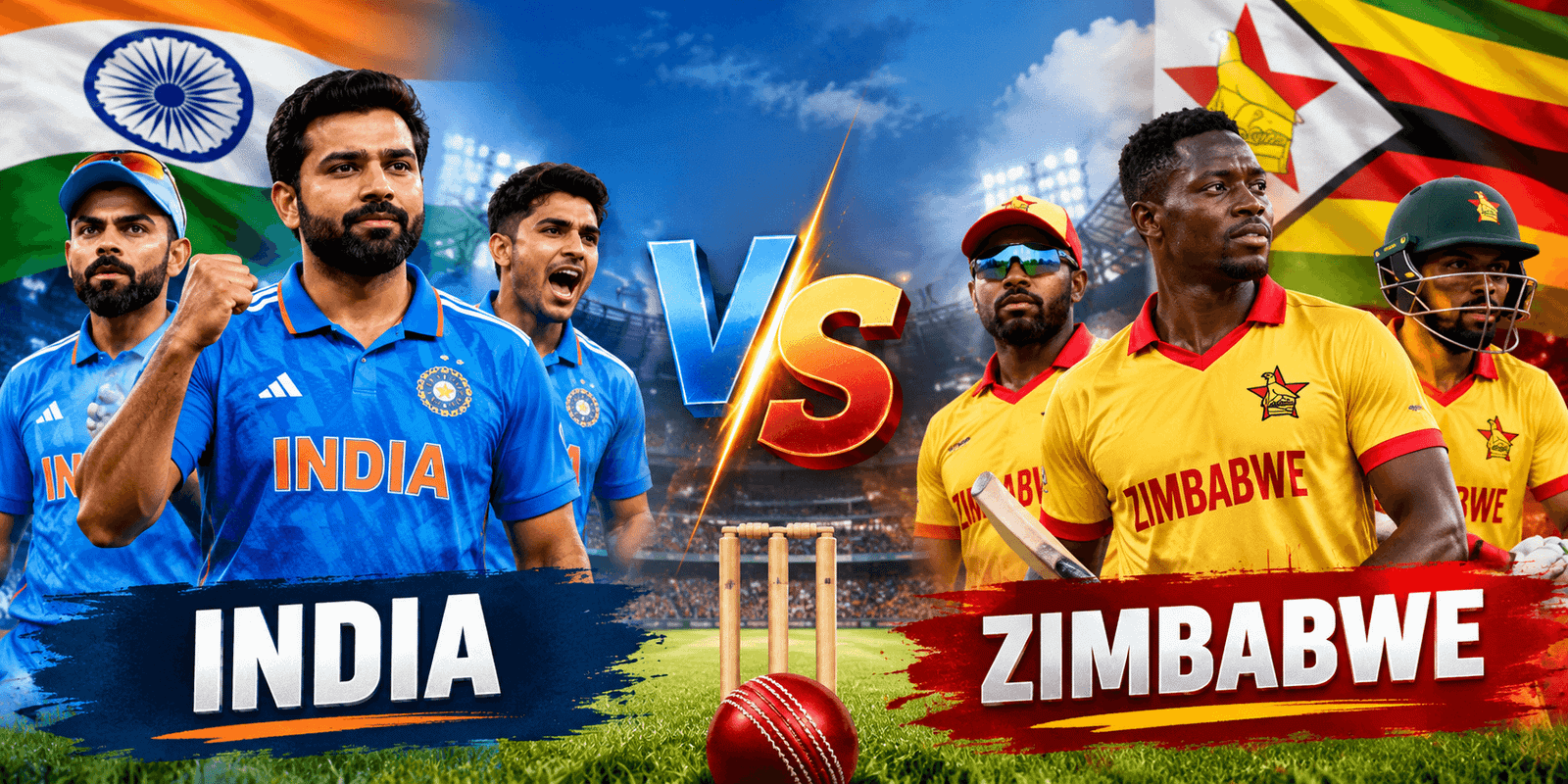 India vs Zimbabwe Head