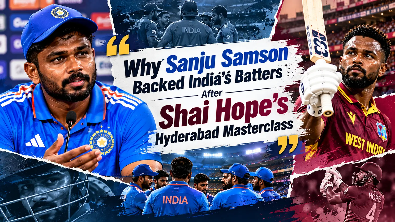 Sanju Samson backs India's batters after Shai Hope's century in IND vs WI 4th T20I 2026