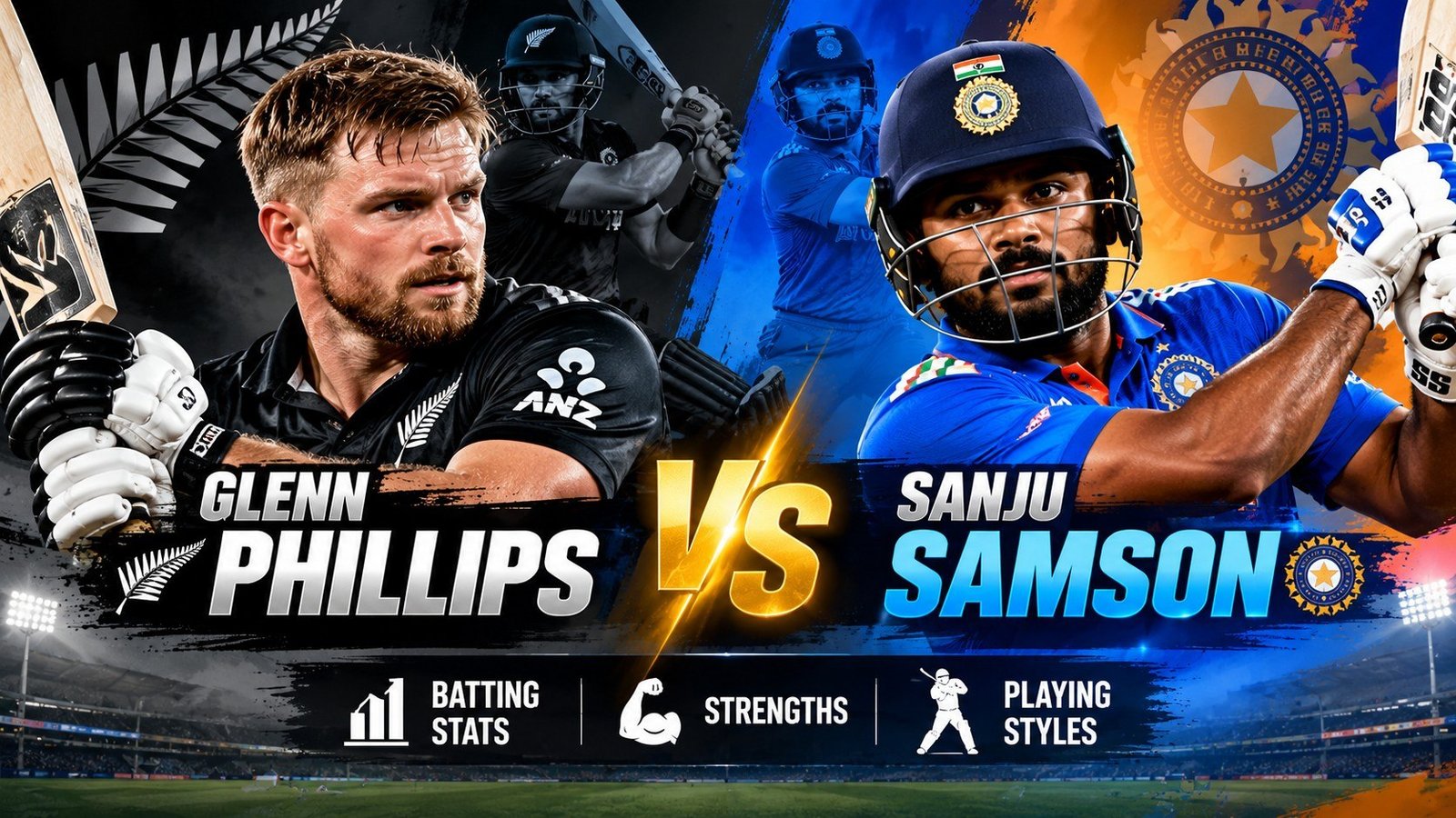 Glenn Phillips vs Sanju Samson